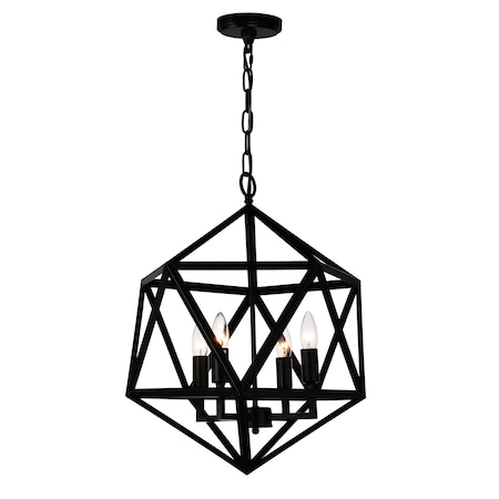 Cwi Lighting Amazon 4 Light Up Pendant With Black Finish 9641P20-4-101